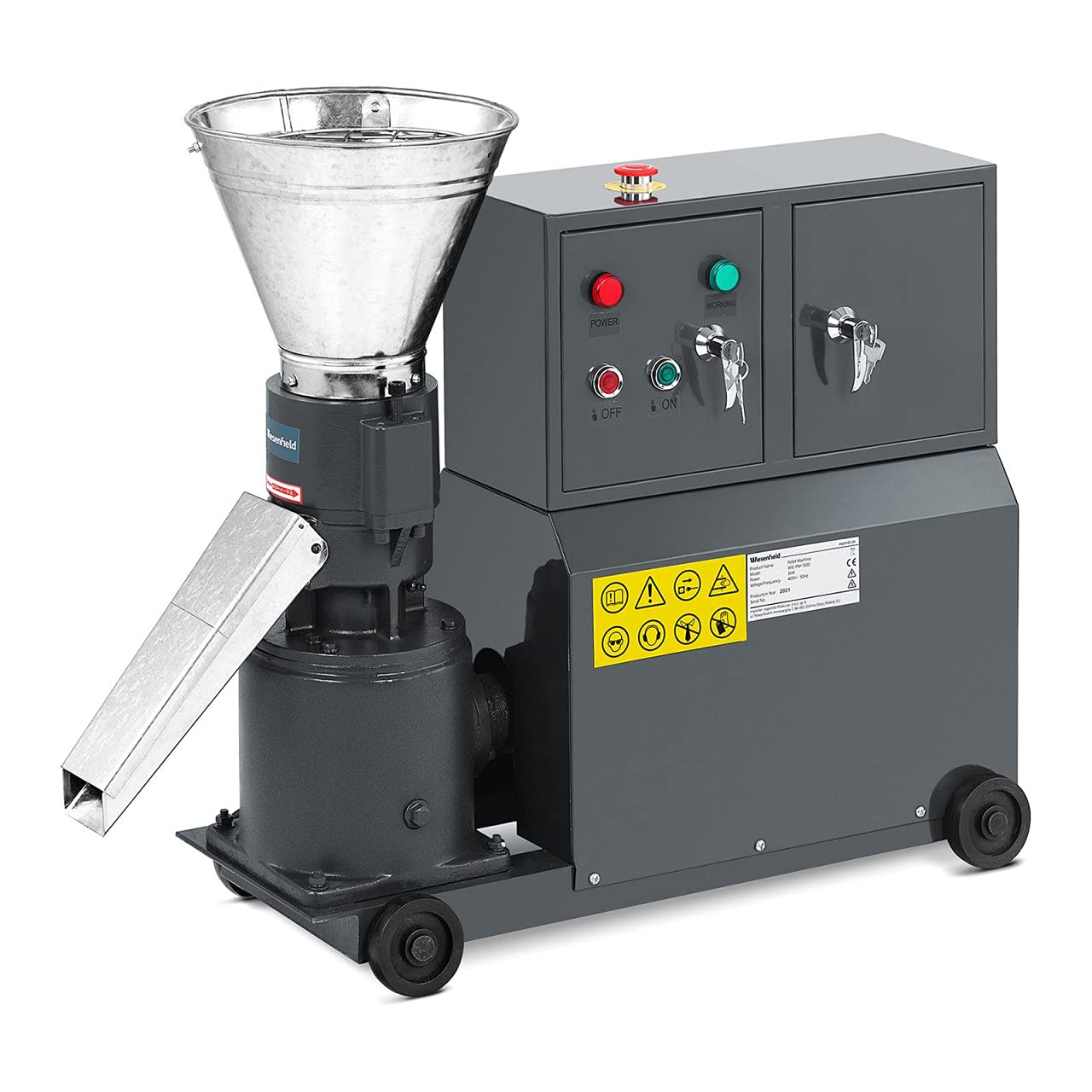 Wiesenfield Macchina Per Pellet Per Trattore Pellettatrice WIE-PM-1500 (Max. 10