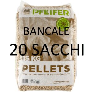 PELLET ABETE PFIFER KG 15 Holz pellet puro abete certificato 20 SACCHI SU PALLE - Bilico intero (richiedi preventivo)