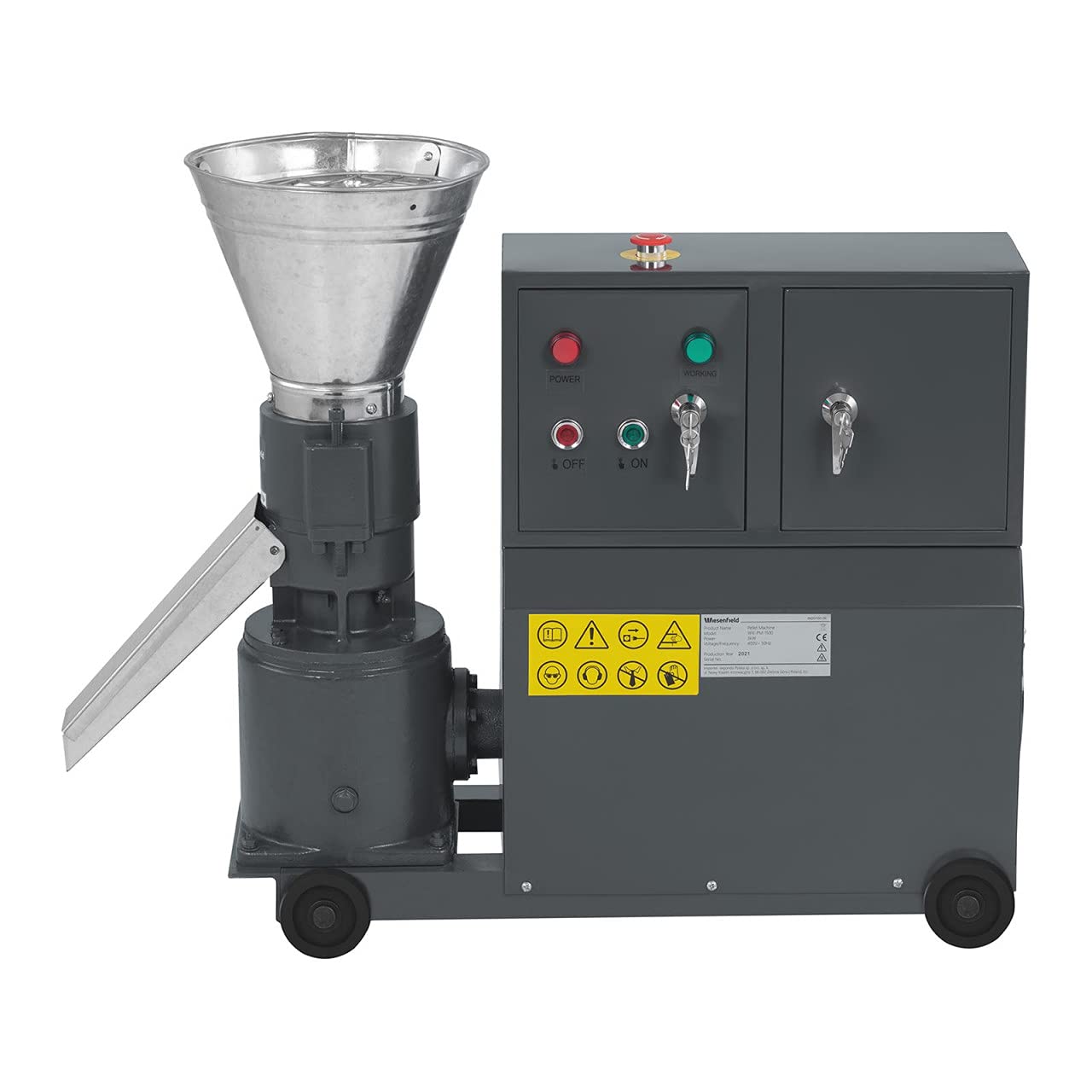 Wiesenfield Macchina Per Pellet Per Trattore Pellettatrice WIE-PM-1500 (Max. 10 - immagine 2